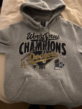 Fanatics Gray Los Angeles Dodgers World Series Champions Hoodie